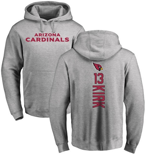 Arizona Cardinals Men Ash Christian Kirk Backer NFL Football #13 Pullover Hoodie Sweatshirts